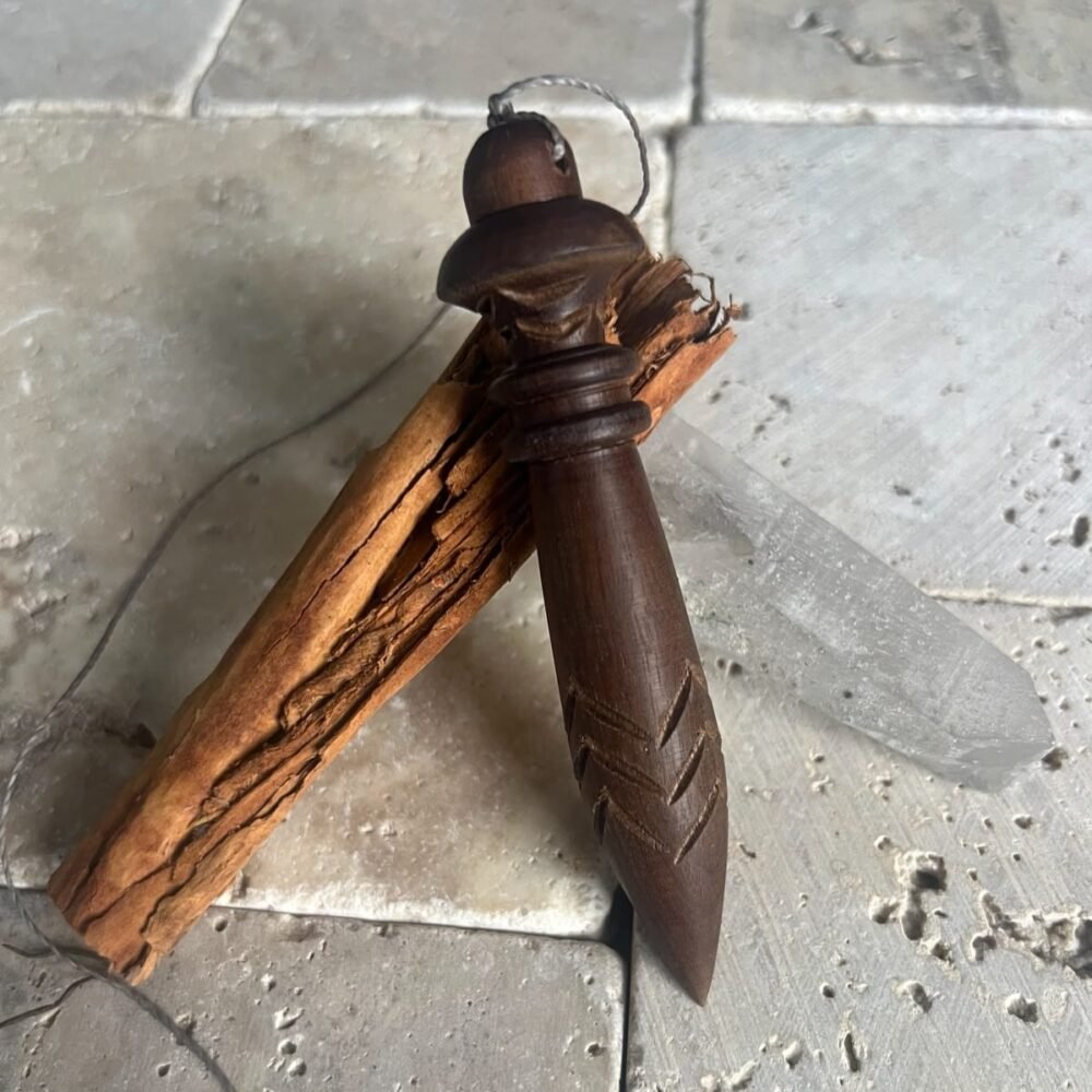 Péndulo Egipcio de Thot de Madera - Radiestesia y Sanación Energética con Lastre Fijo