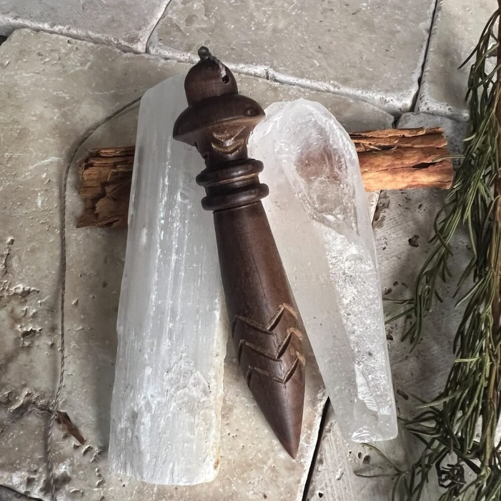 Péndulo Egipcio de Thot de Madera - Radiestesia y Sanación Energética con Lastre