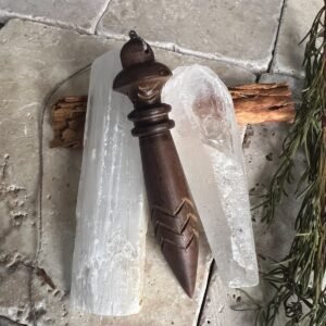 Péndulo Egipcio de Thot de Madera - Radiestesia y Sanación Energética con Lastre