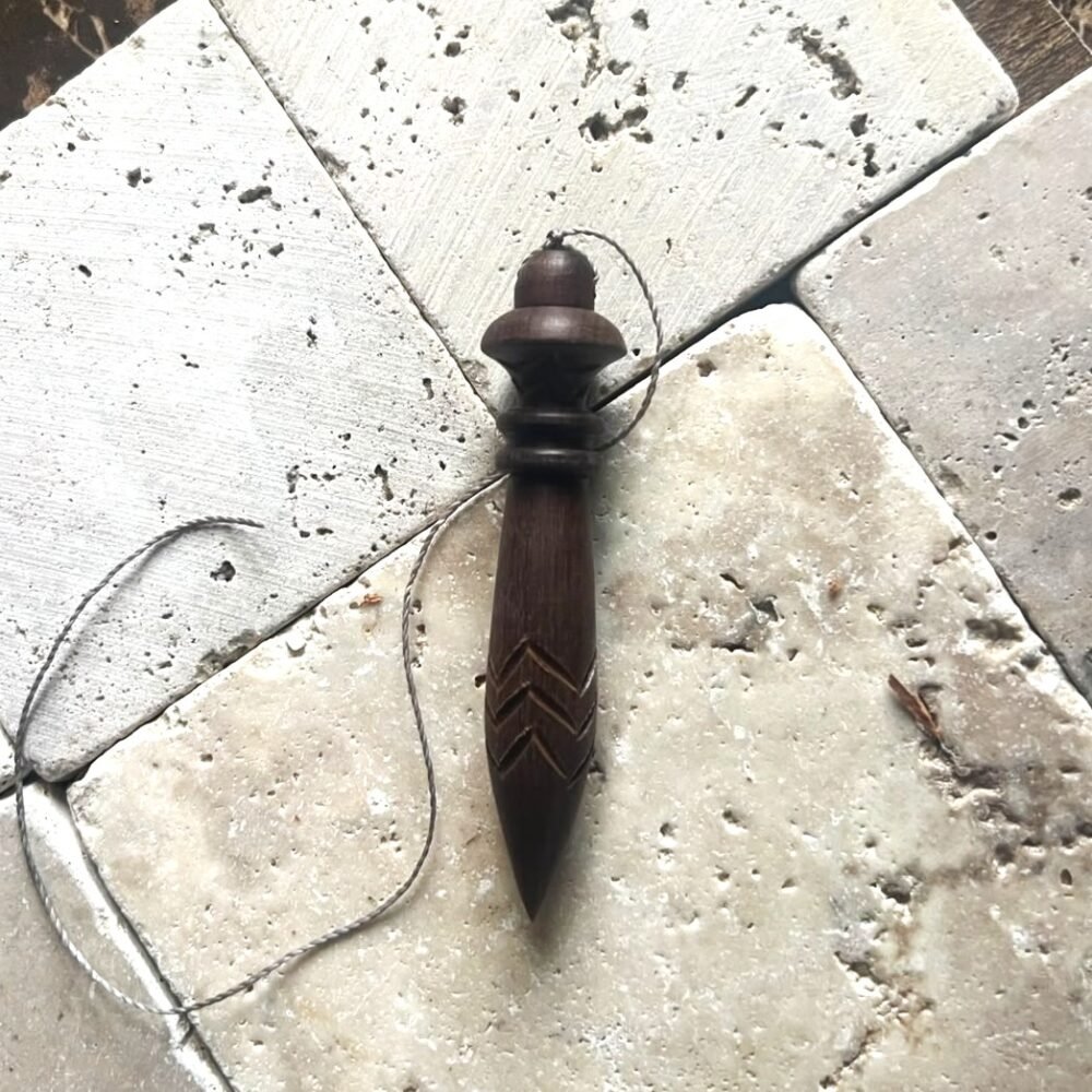 Péndulo Egipcio de Thot de Madera - Radiestesia y Sanación Energética con Lastre